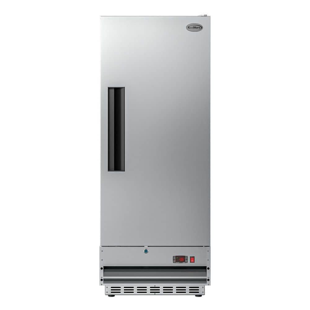 Koolmore 12 cu. ft. Commercial One Door Auto Defrost Upright Reach-In Freezer in Stainless Steel