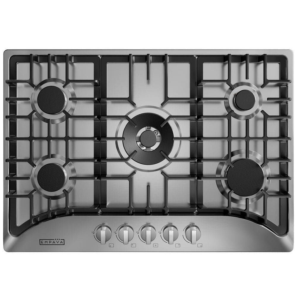 Empava 30 in. Built-in Gas Cooktop Gas Stove in Stainless Steel with 5 Sealed Burners