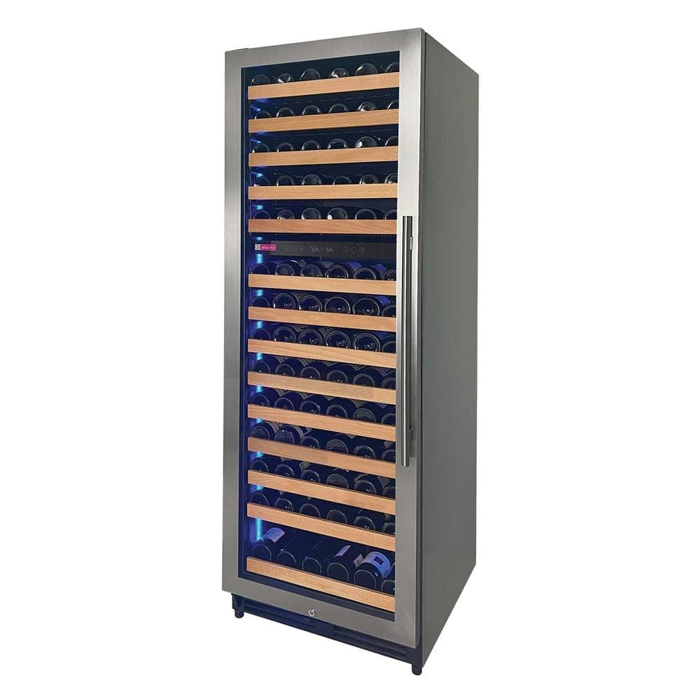 Allavino Reserva Series Digital Wine Cellar Cooling Unit 154 Bottle 71 in Tall Dual Zone Left Hinge Stainless Steel