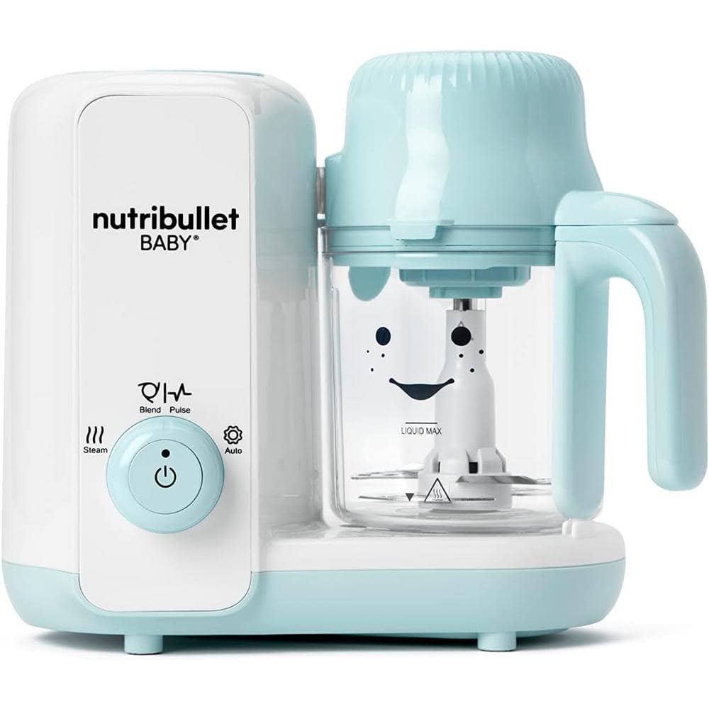 NutriBullet NBY50200 16 oz. 2 Speed Baby Streamer and Blender - White Blue