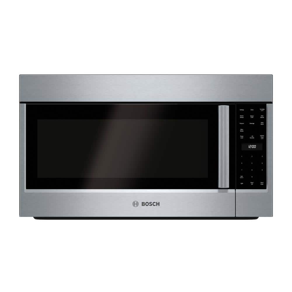 Bosch 500 Series 30 in. 2.1 cu. ft. Over-the-Range Microwave in Stainless Steel, 1100-Watt Cooking Power with Sensor Detection