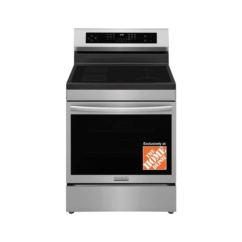 Frigidaire Gallery 30 in. 4 Burner Elements Free-Standing Induction Range in Stainless Steel with Air Fry