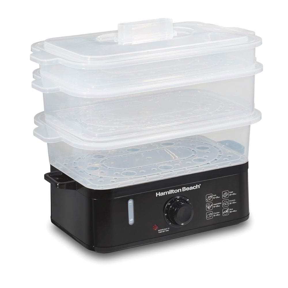 Hamilton Beach 38 Cup Black Food Steamer