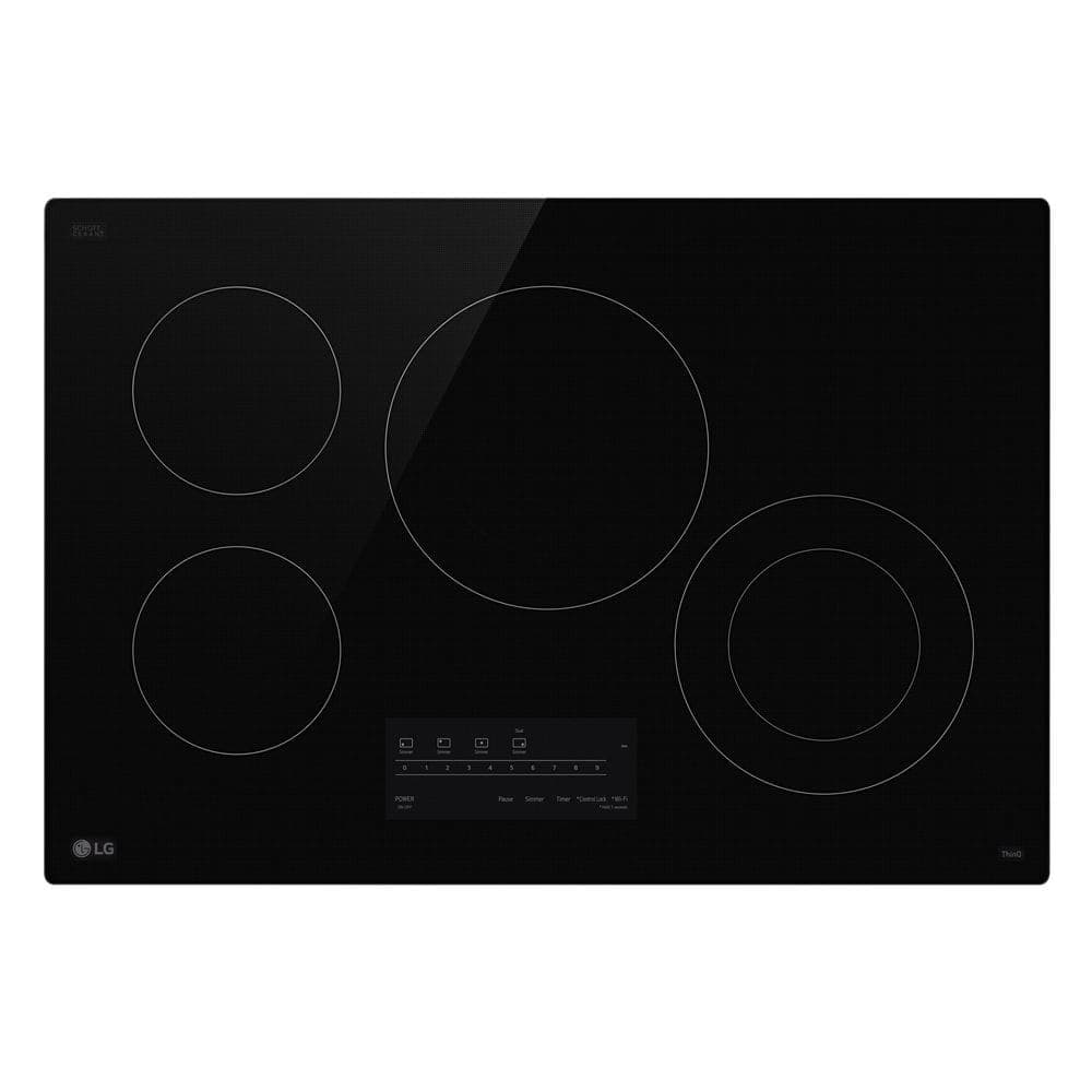 LG 30 in. 4 Elements Radiant Cooktop in Black with ThinQ, 2.2 kW, E-Star
