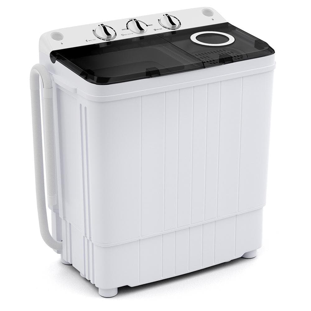 Costway 1.6 cu. ft. (17.6 lbs.) Portable Top Load Washer Machine Mini Compact Washer Dryer in Gray