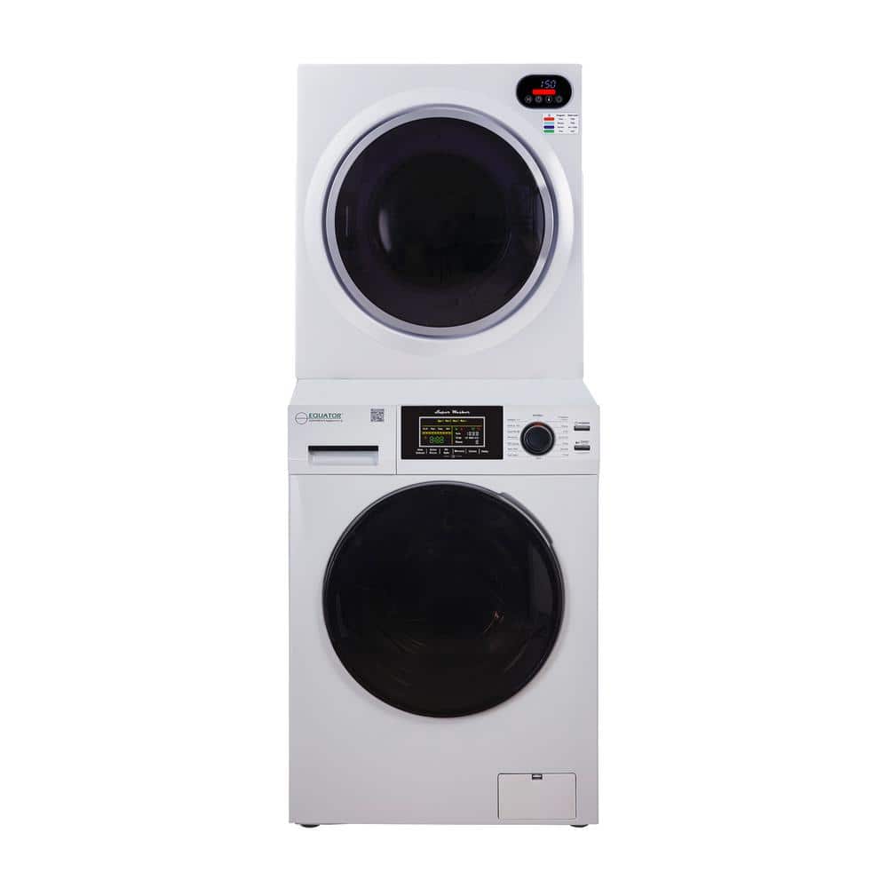 Equator 1.6 cu. ft. 110-Volt Front Load Washer with Pet Cycle Plus 2.6 cu. ft. Vented Digital Dryer in White