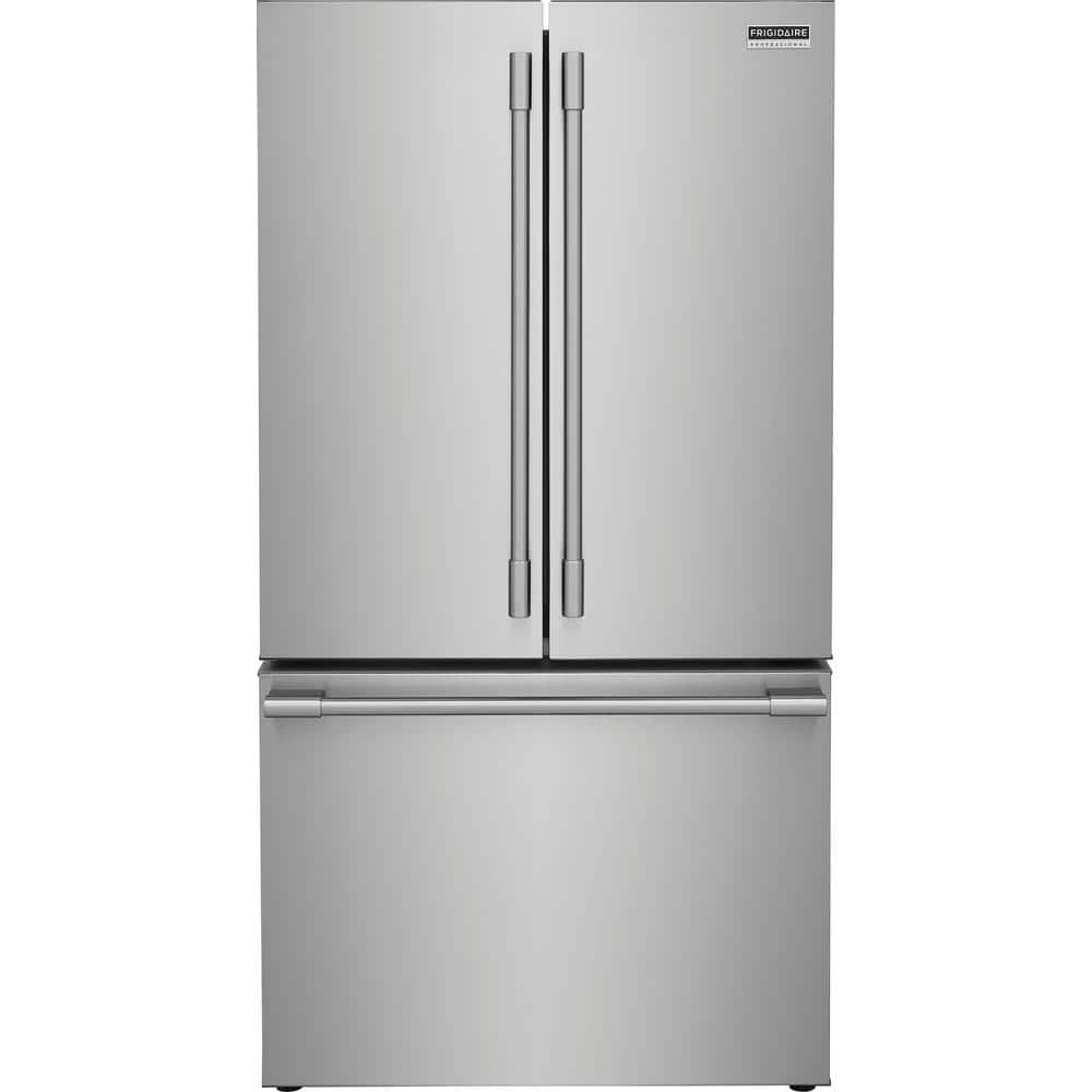 Frigidaire Professional 36 in. 23.3 cu. ft. Counter Depth French Door Refrigerator in Stainless Steel with Internal Water Dispenser