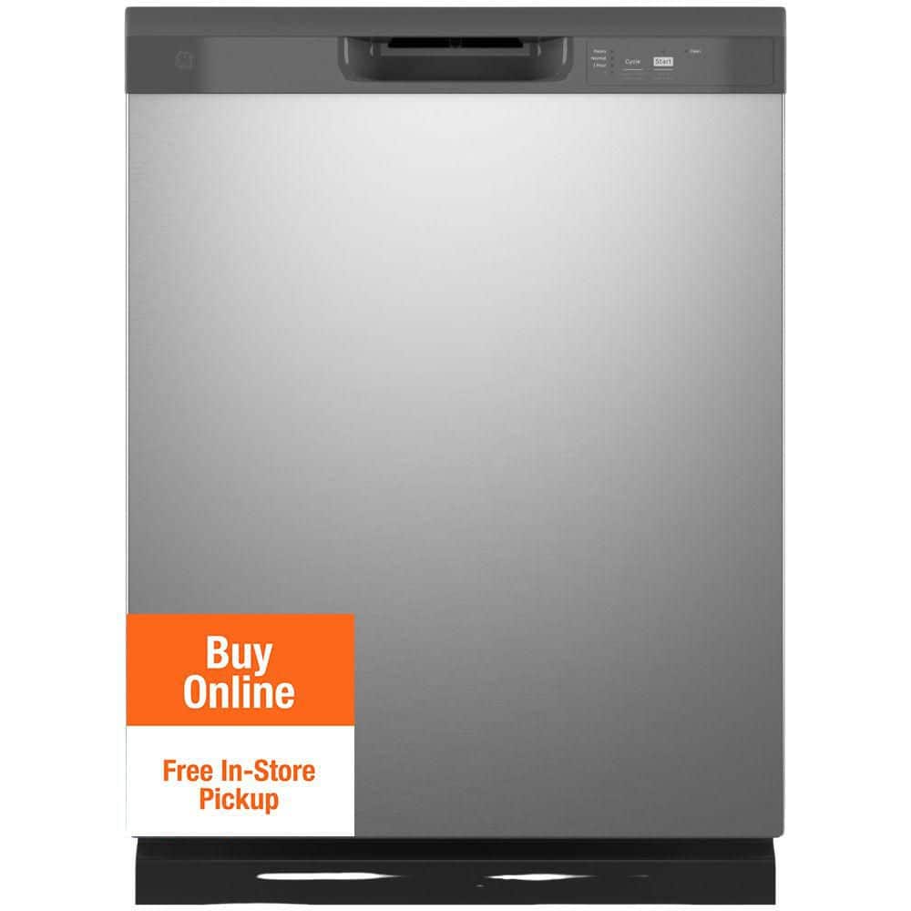 GE 24 in. Built-In Tall Tub Front Control Stainless Steel Dishwasher with 60 dBA, ENERGY STAR