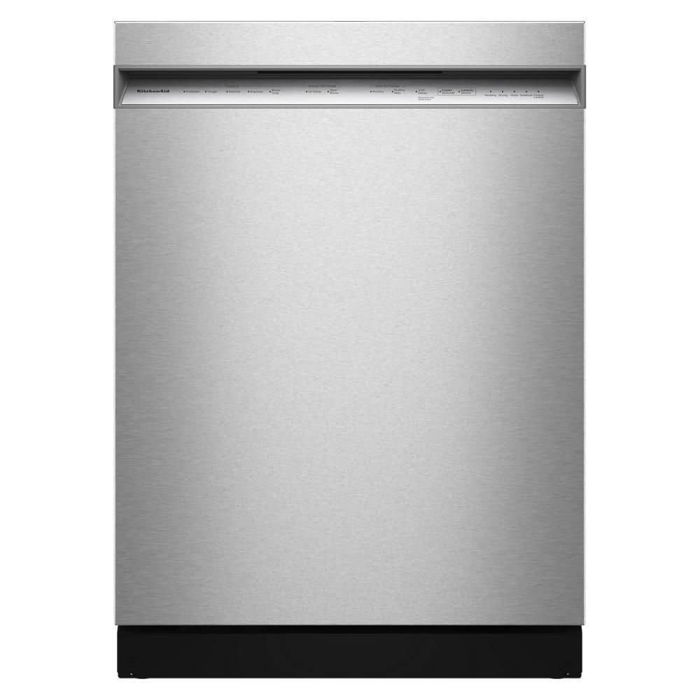 KitchenAid 24 in Front Control Built-In Tall Tub 47 dBA Dishwasher in PrintShield Stainless with 30-Plus Total Wash Jets