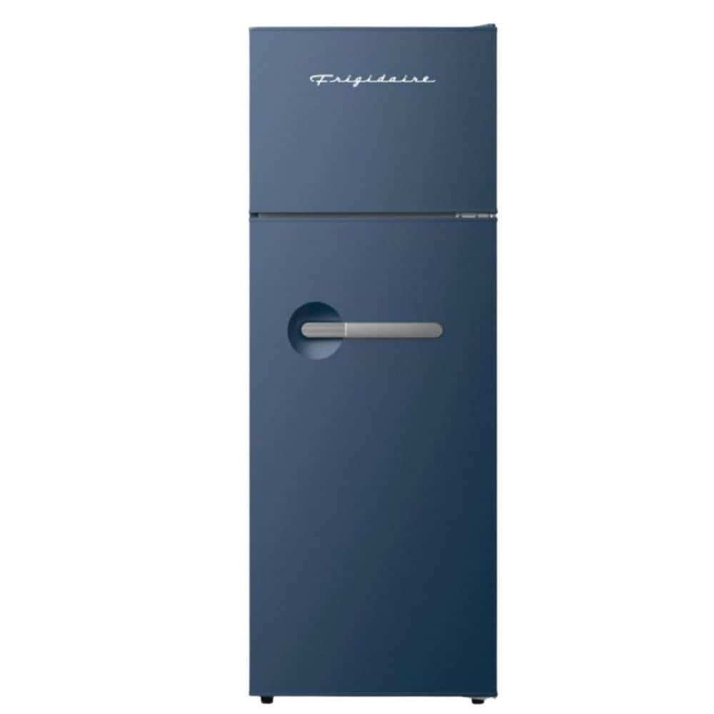 Frigidaire 21.5 in. 7.5 cu. ft. Mini Refrigerator with Top Freezer and Chrome Handles in Blue