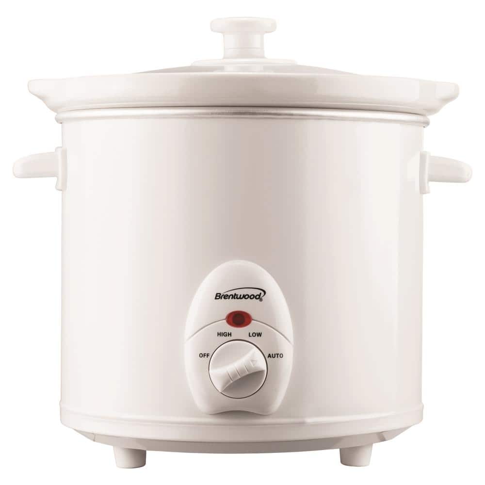 Brentwood 3 qt. White Stainless Steel Slow Cooker