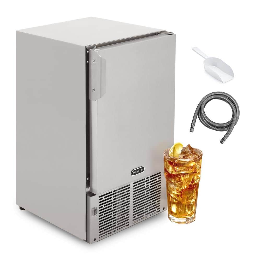Whynter 14 in. 23 lbs. Built-In or Freestanding Marine Ice Maker Crescent-Shaped Ice with 12 lb. Bin in Stainless Steel