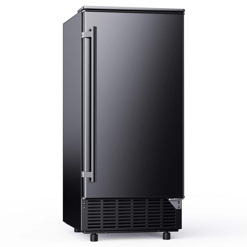 EUHOMY 15 in. 80 lbs. /24H Freestanding/Built-in Full Size Cubes Ice Maker in Black, Freezer Ice Machine with Water Pump