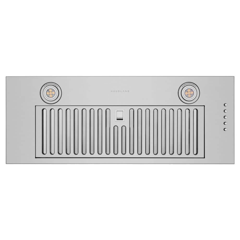 HAUSLANE 30 in. Convertible Insert Range Hood with Changeable LED Powerful Suction Baffle Filter in Stainless Steel