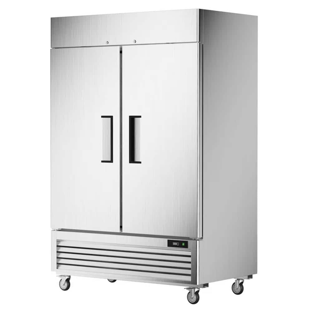 Coolski 54 in. 44.21 cu. ft. Auto / Cycle Defrost Commercial Freezer Reach in 2 Door Upright Freezer in Silver