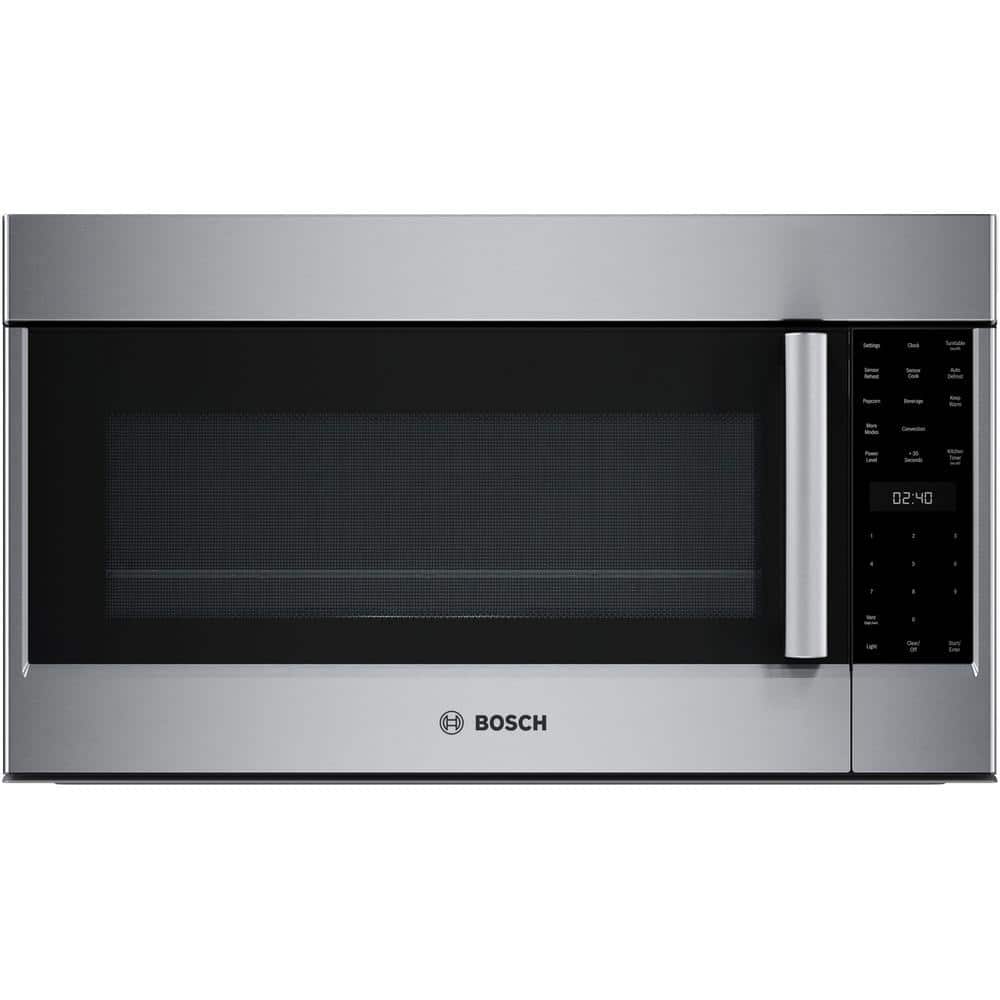 Bosch 800 Series 30 in. 1.9 cu. ft. Over-the-Range Convection Microwave in Stainless Steel with Sensor Detection