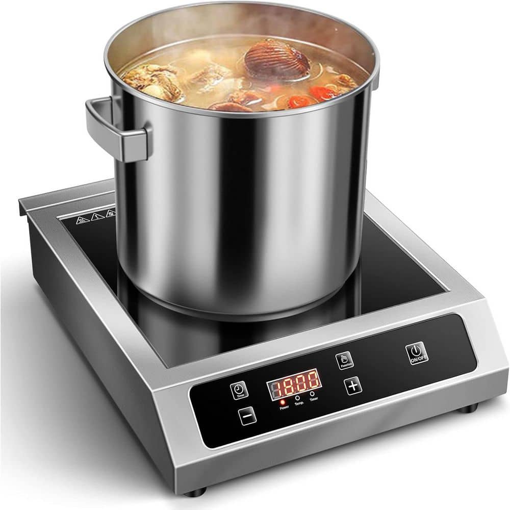 Zomagas 14 in. 1 Elements Commercial Induction Cooktop with Sensor Touch and LCD Screen