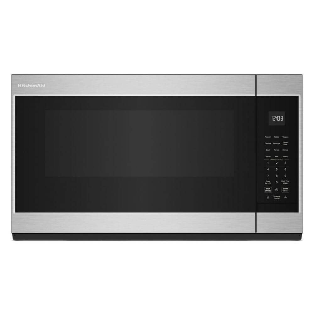 KitchenAid 1.9 cu. ft. in PrintShield Stainless 1000-Watt Over-the-Range Microwave 400 CFM with Auto Functions