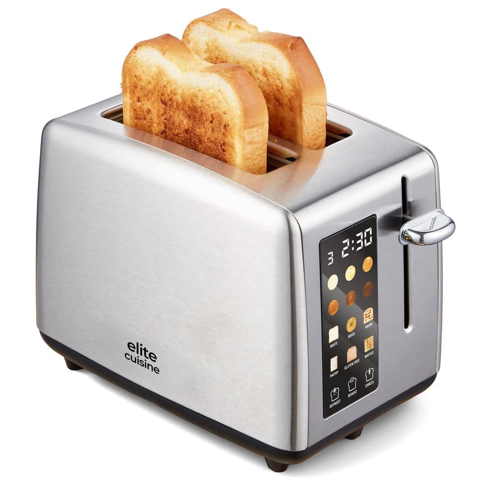Elite Gourmet ECTL2530 2-Slice Toaster, Touch Screen, Silver