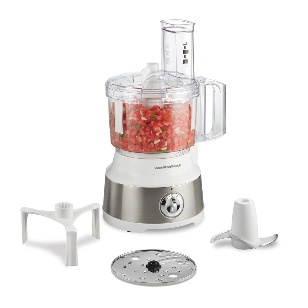 Hamilton Beach 10-Cup 2-Speed White Food Processor