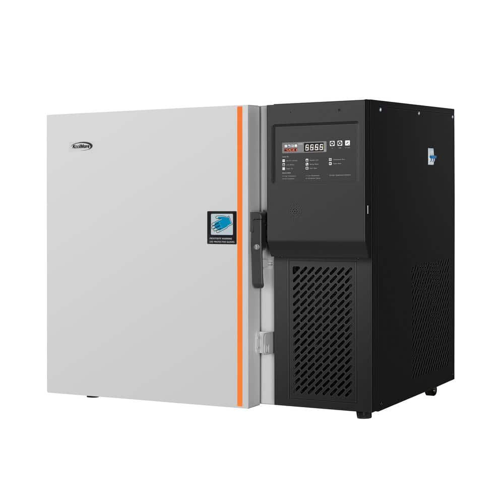 Koolmore 38 in. Ultra Low Temp Healthcare Freezer with Alarms, LED Display, Manual Defrost, 9,000 2ml Vial / 4 cu. ft. in White