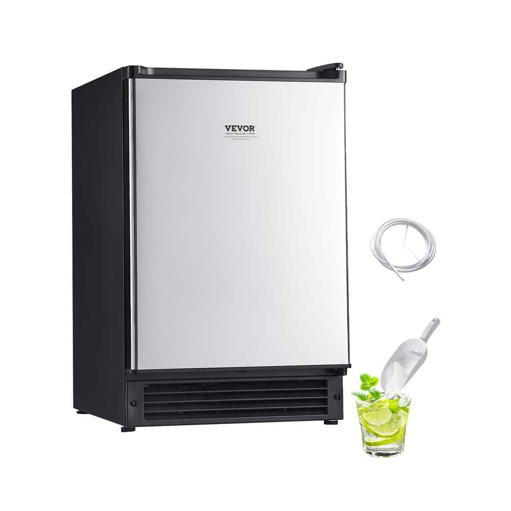VEVOR Undercounter Built-in Ice Maker, 15 Lbs/Day Under Counter Ice Maker with Steel Door, 14.96 in. W, Crescent Ice Type