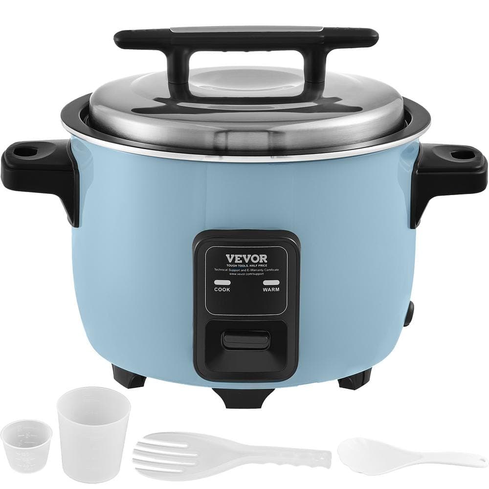 VEVOR Commercial Rice Cooker, 50-Cup Rice Cooker, 10.57 qt. 10 Liter Large Rice Cooker and Warmer with Nonstick Inner Pot
