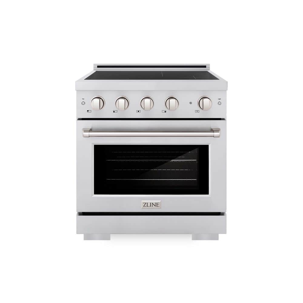 ZLINE Kitchen and Bath 30 in. 4.2 cu. ft. Paramount Induction Range with 4 Element Cooktop and Electric Convection Oven in Stainless Steel