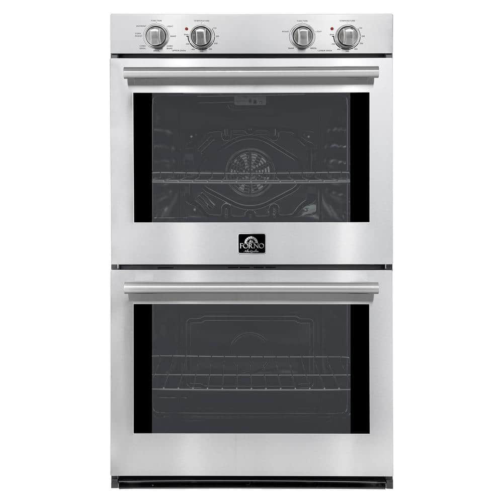 Forno Vomero 30 in. Double Wall Oven With Convection in. Stainless Steel, 10 cu. ft. 7100 Watts Mechanical Control