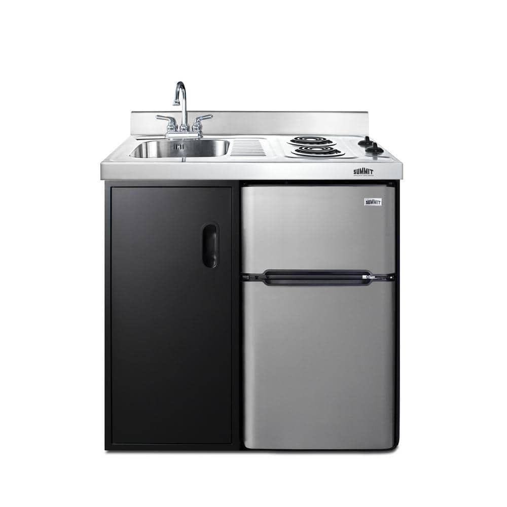 Summit Appliance 36.13 in. Compact Kitchen in Black