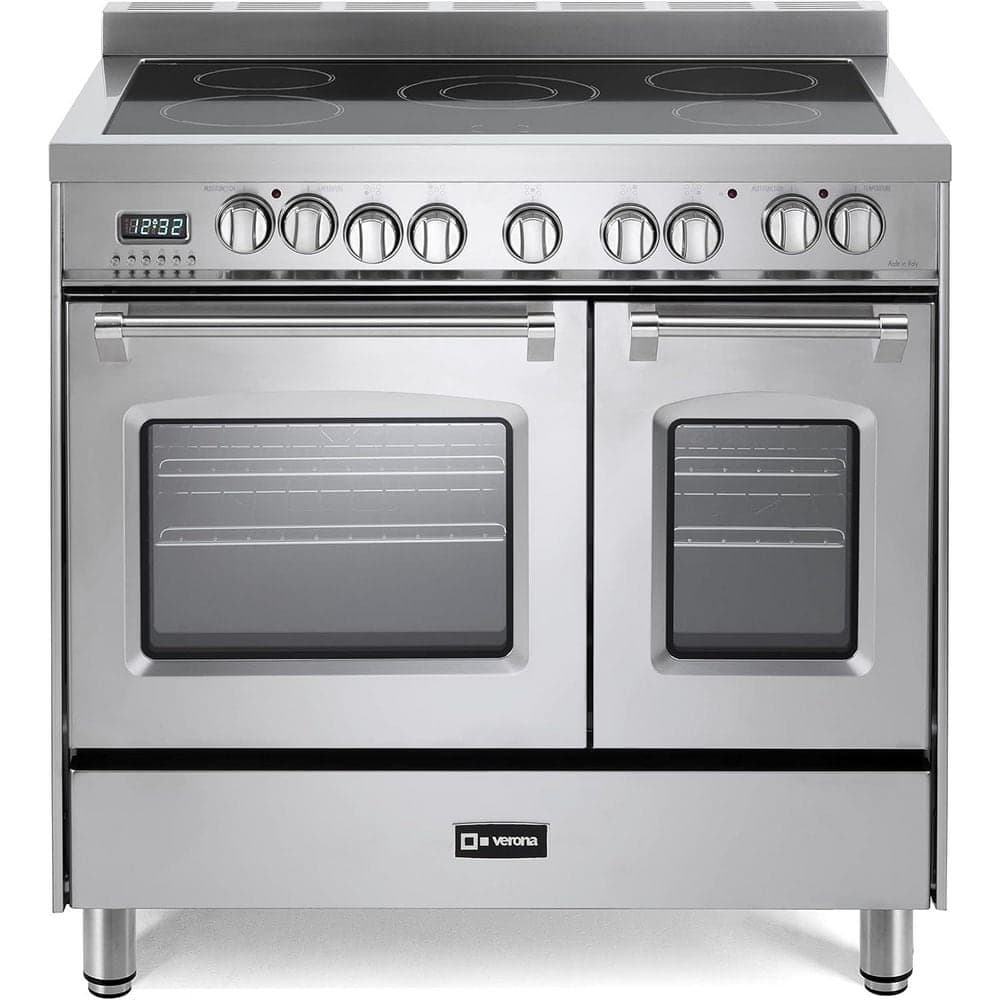 Verona Prestige Series 36 in. Freestanding Double Oven Electric Range in Stainless Steel