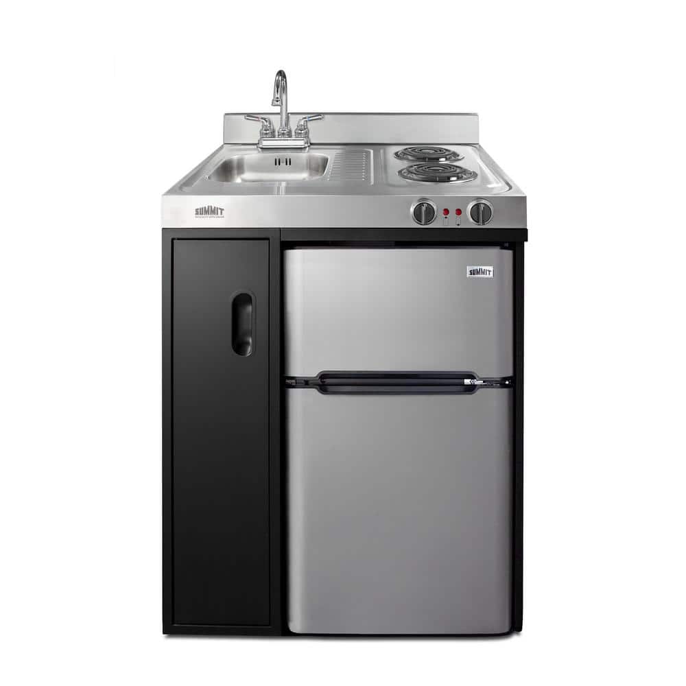 Summit Appliance 30 in. Compact Kitchen in Black
