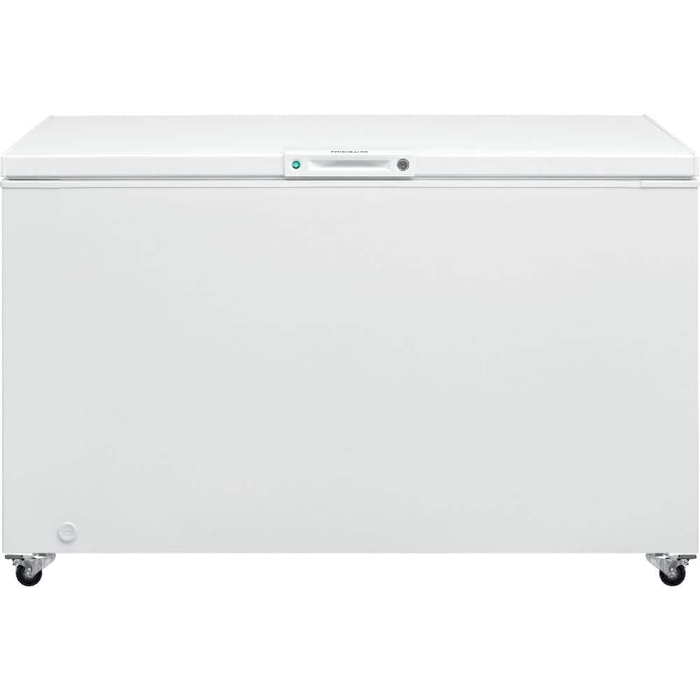 Frigidaire 15 cu. ft. Garage Ready Manual Defrost Chest Freezer in White with LED Light and Adjustable Temperature Control