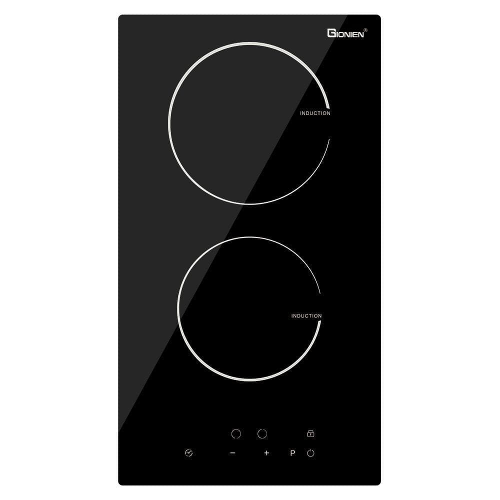 LTMATE 12 in. Built-in Induction Cooktop in Black with 2 Elements