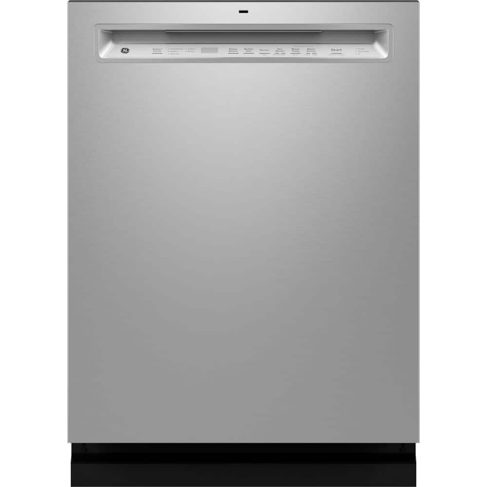 GE 24 in. Fingerprint Resistant Stainless Front Control Built-In Tall Tub Dishwasher with Dry Boost, 3rd Rack, and 47dBA