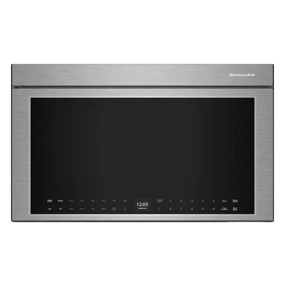 KitchenAid 30 in. 1.10 cu. ft. Over-the-Range Microwave Oven in PrintShield Stainless with Flush Built-In Design