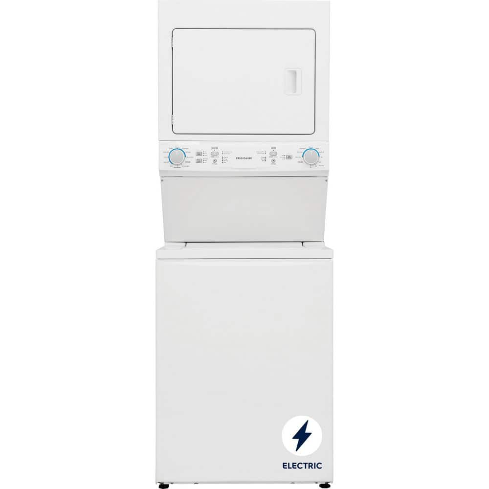 Frigidaire 3.9 cu. ft. Washer and 5.5 cu. ft. Dryer Electric Long Vent Stacked Laundry Center in White