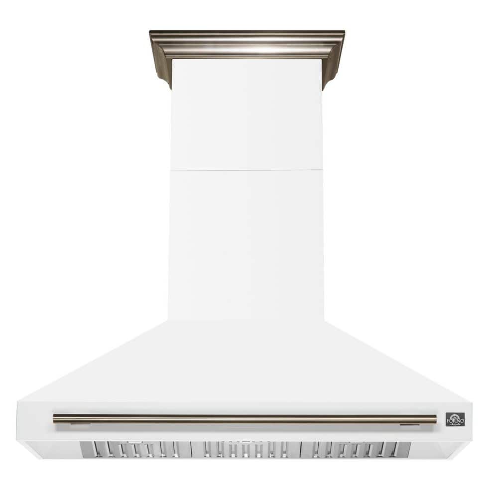 Forno Aria 48 Inch Wall-Mounted Range Hood in White