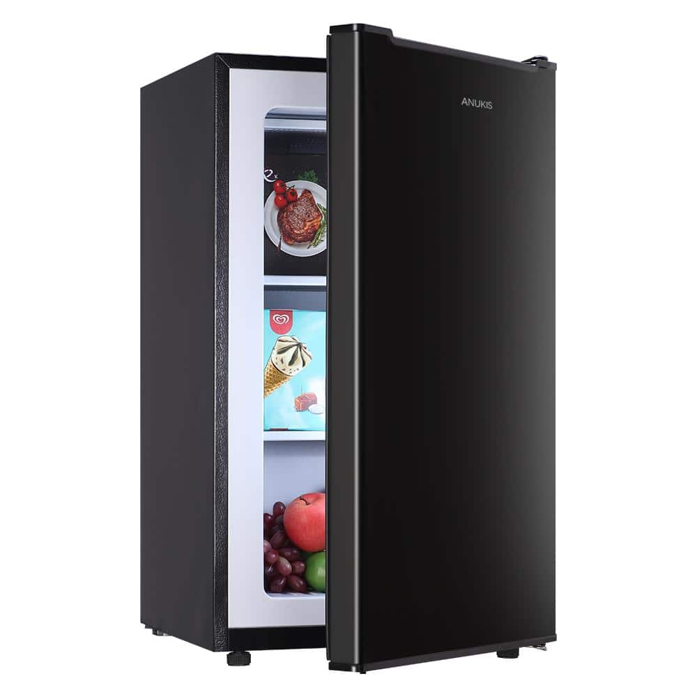 JEREMY CASS 2.8 cu. ft. Manual Defrost Upright Freezer in Black with R600a Refrigerant