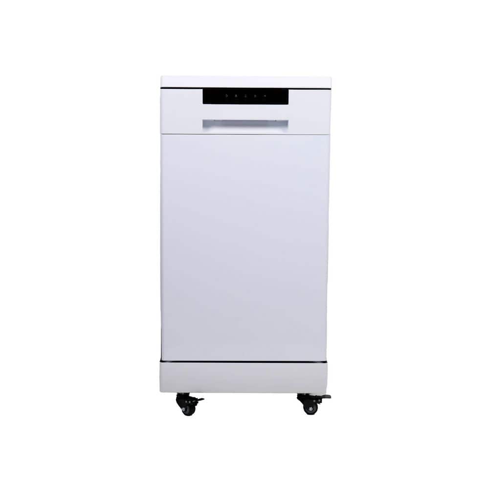 Unbranded 18 in. White Electronic Portable 120-volt Dishwasher with 3-Cycles with 8 Place Settings Capacity