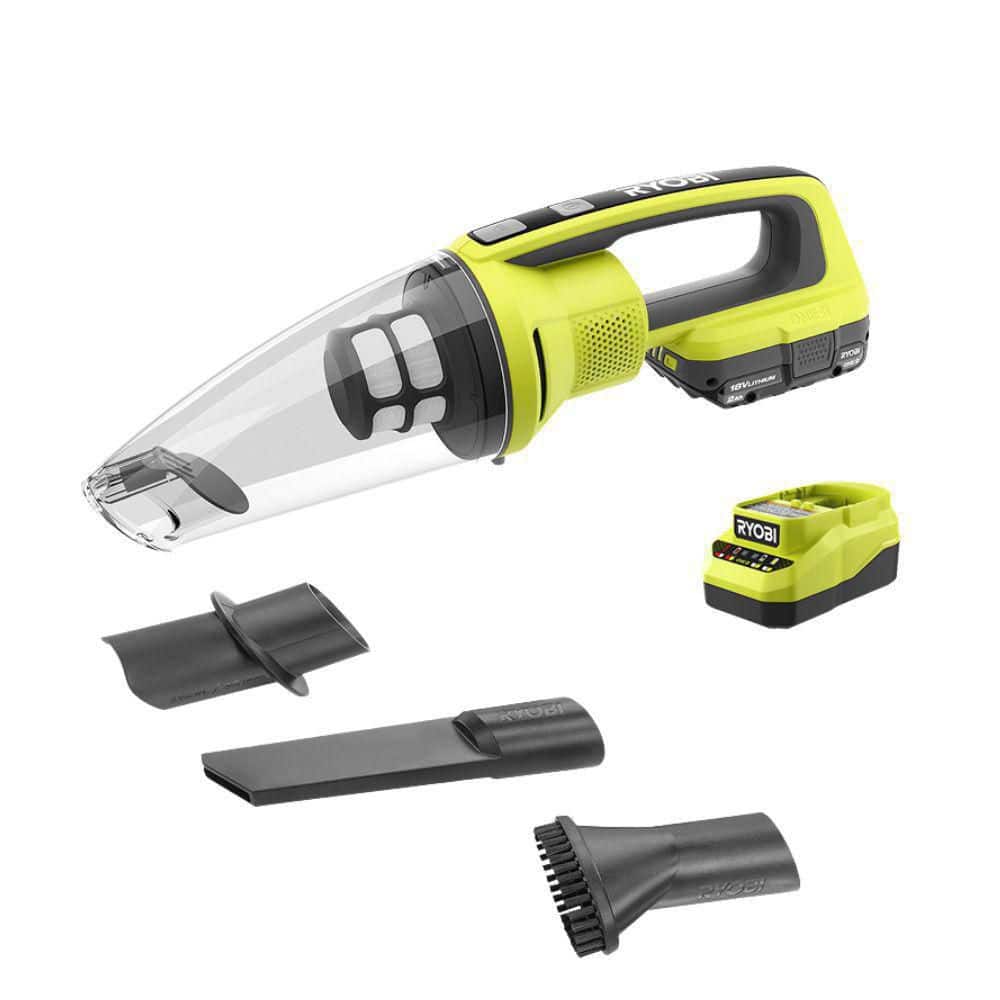 RYOBI ONE+ 18V Cordless Performance Hand Vacuum Kit with 2.0 Ah Battery and Charger