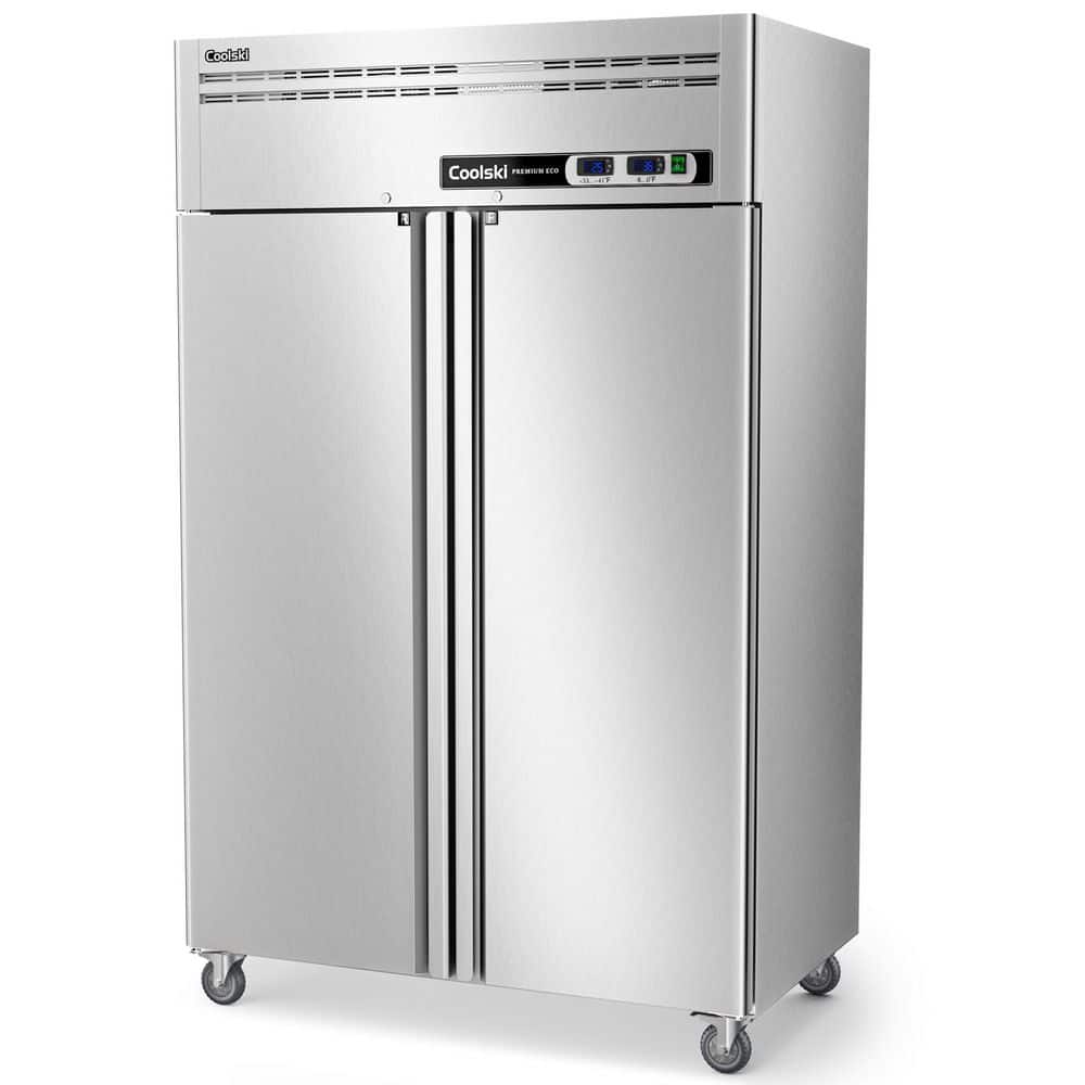 Coolski 48 in. 36 cu. ft. Auto / Cycle Defrost Commercial Refrigerator and Freezer Combo Upright Freezer in Stainless Steel