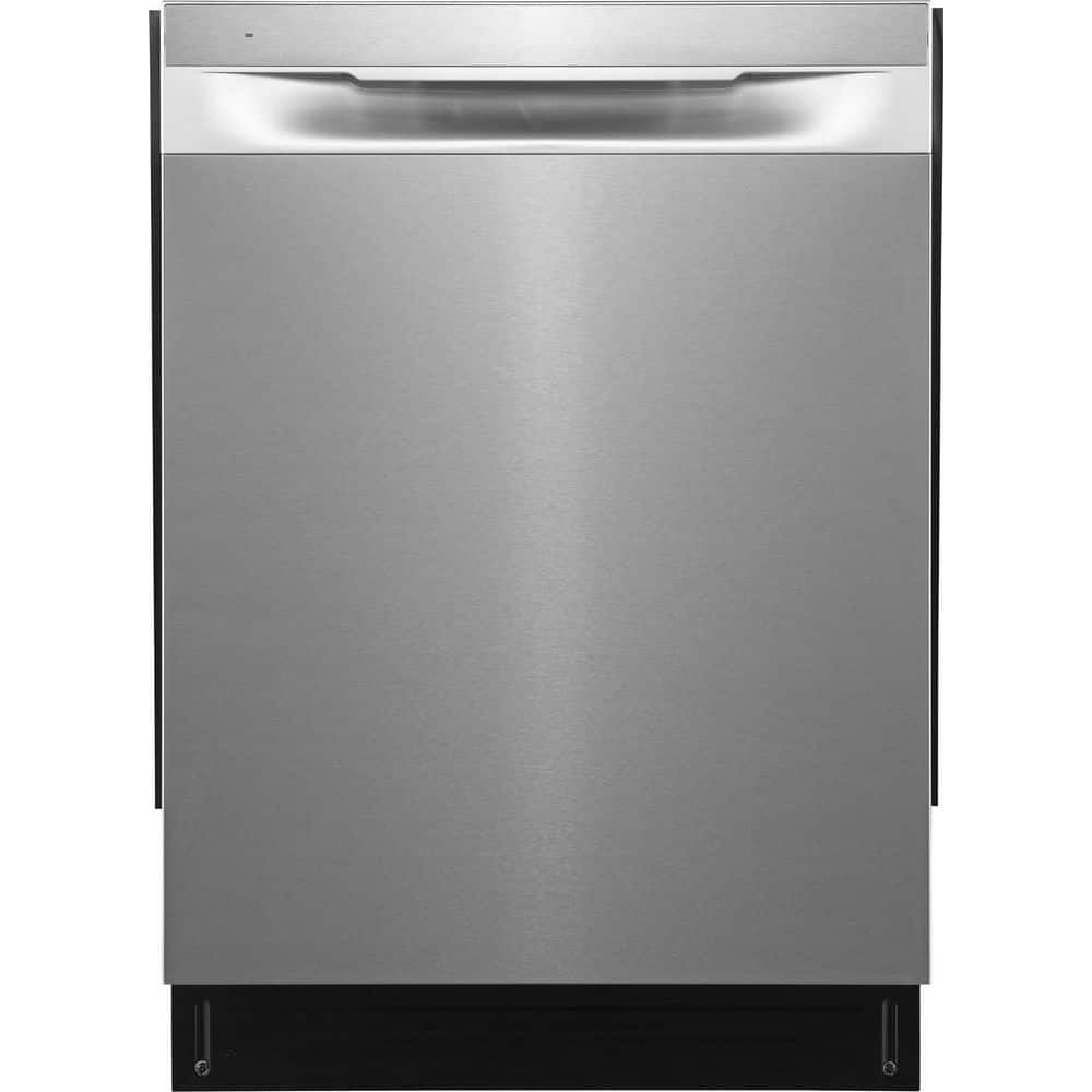 Frigidaire 24 in. Top Control Built-In Tall Tub Dishwasher in Stainless Steel with 5-Cycles 49dBA and Hybrid Tub