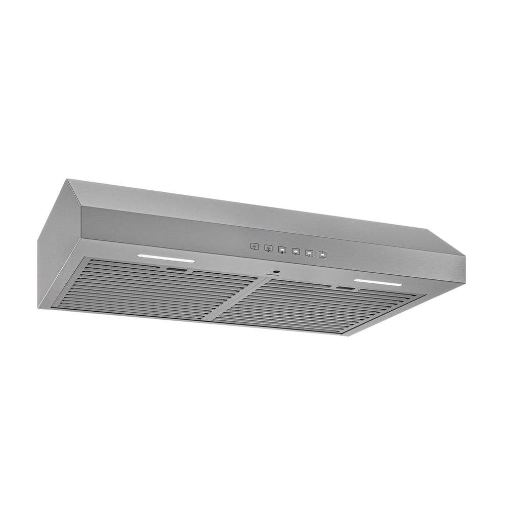 Broan-NuTone Glacier 36 in. 490 MAX Blower CFM Convertible Under Cabinet 1.0 Sones Stainless Range Hood