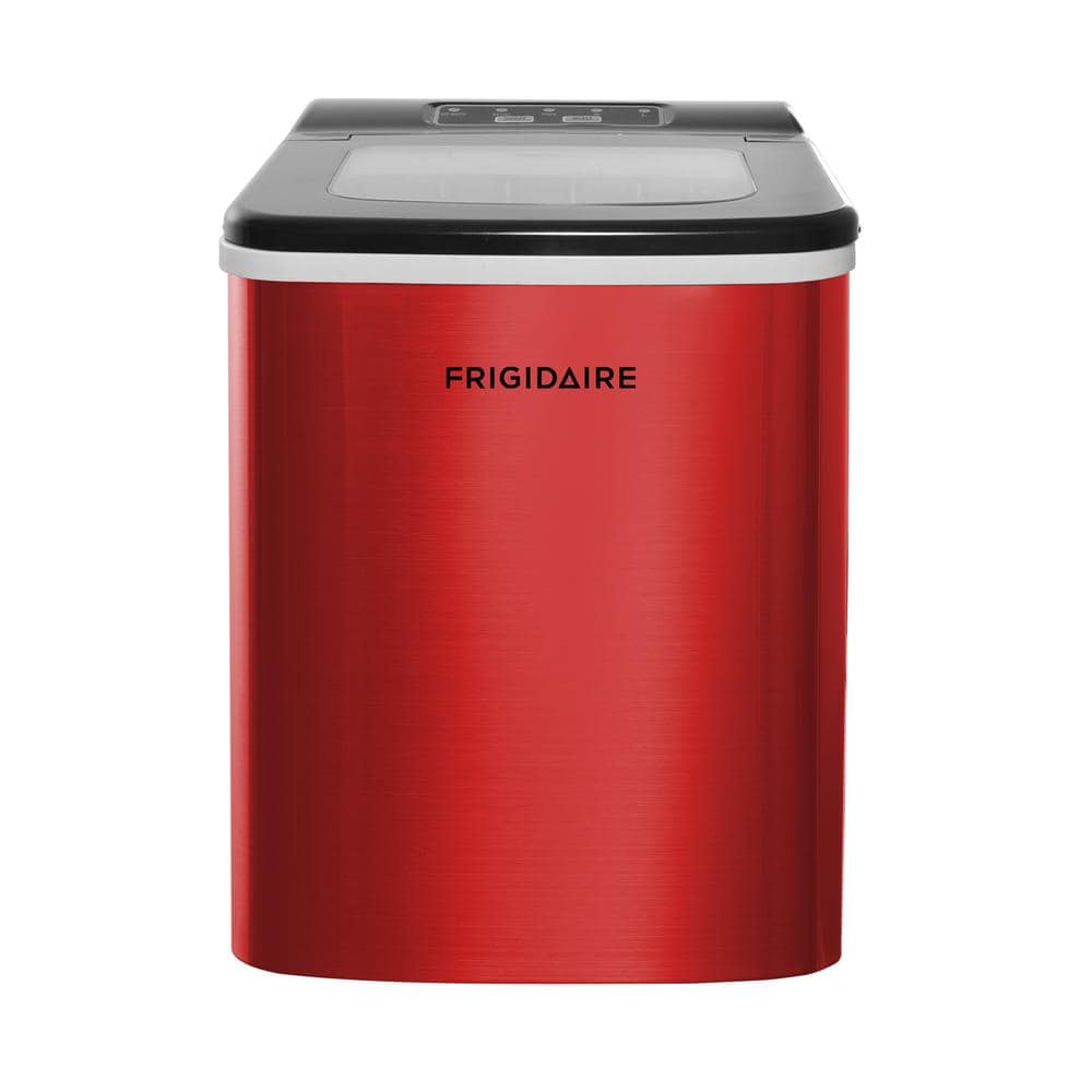 Frigidaire 10 in. Countertop 26 lbs. Bullet Ice Maker, in Red Stainless Steel