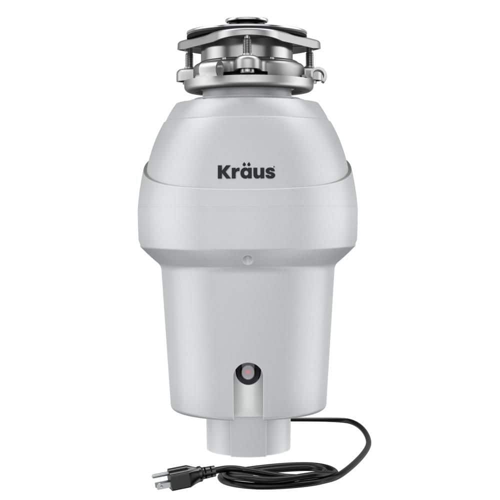 KRAUS WasteGuard 3/4 HP Continuous Feed Garbage Disposal with Ultra-Quiet Motor for Kitchen Sink