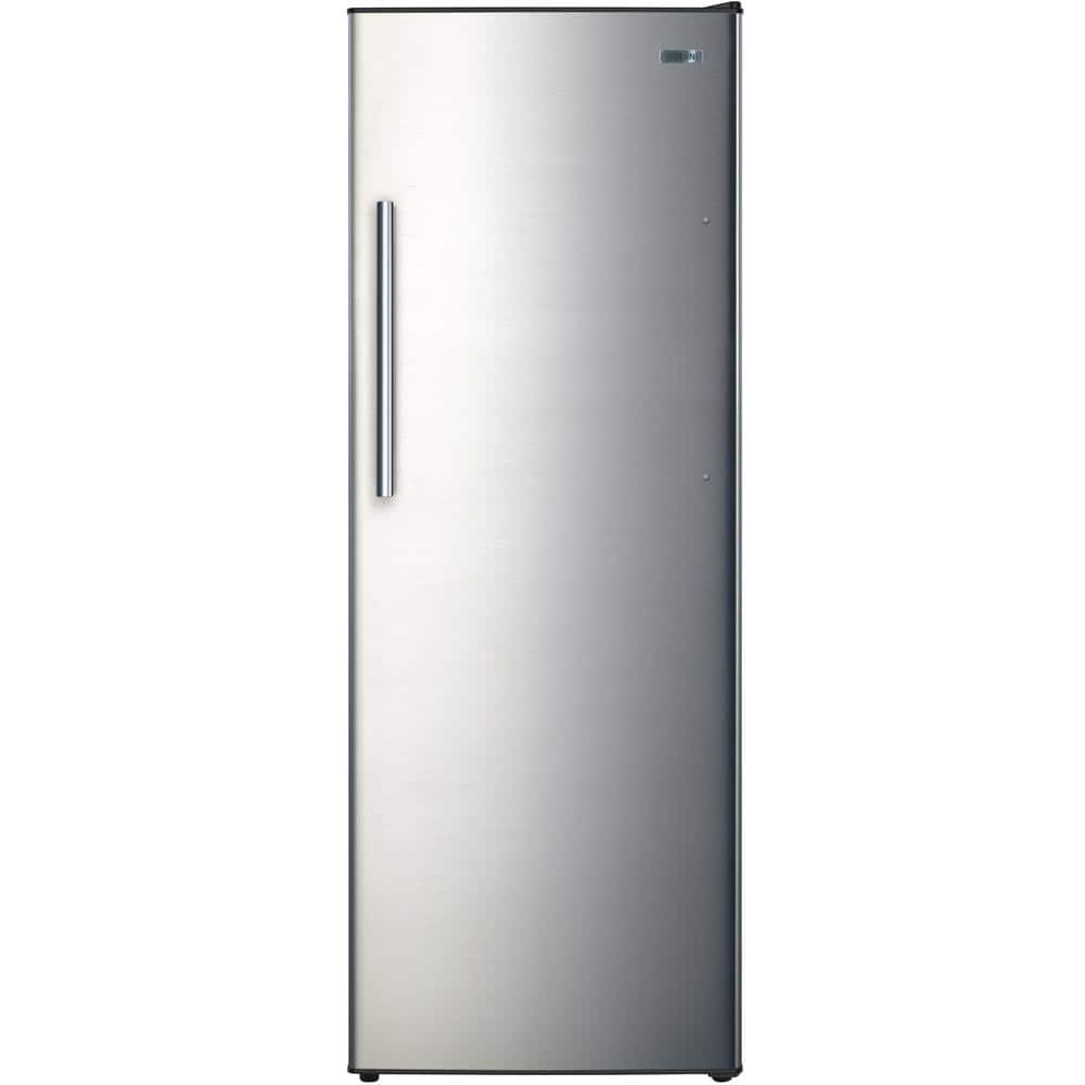 Vissani 24 in. 11 cu. ft. Convertible Auto Defrost Garage Ready Upright Freezer/Refrigerator in Stainless Steel, Energy Star