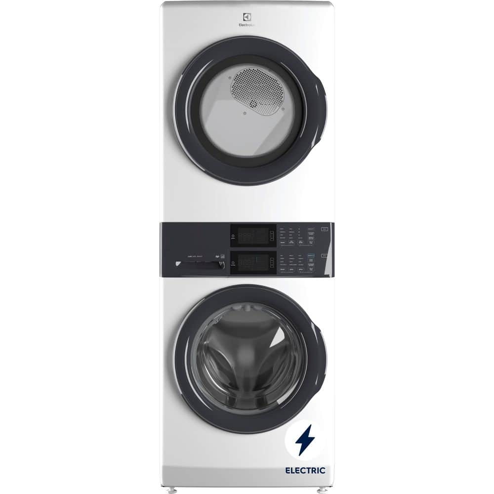 Electrolux 4.4 cu. ft. Stacked Washer and 8.0 cu. ft. Electric Dryer Laundry Tower in White with LuxCare Wash, Energy Star