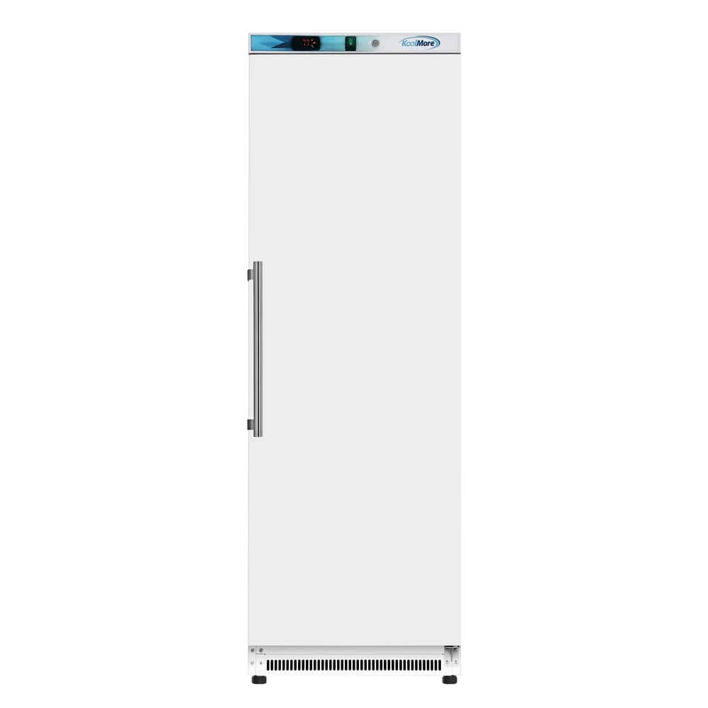 Koolmore 24 in. 12 cu. ft. Manual Defrost Upright Freezer Solid Door Commercial Reach in White Garage Ready