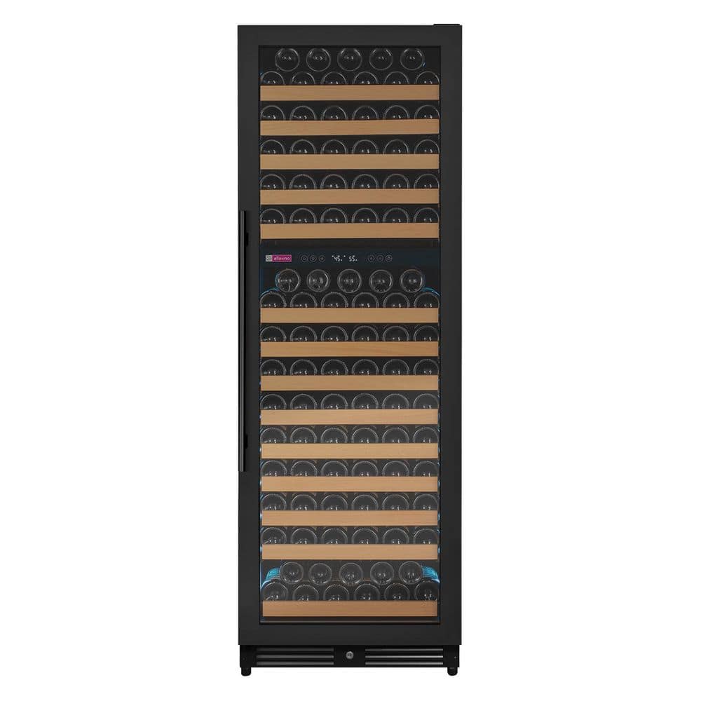 Allavino Reserva Series Digital 172-Bottle Dual Zone Wine Cooler in Black Metal with Right Hinge